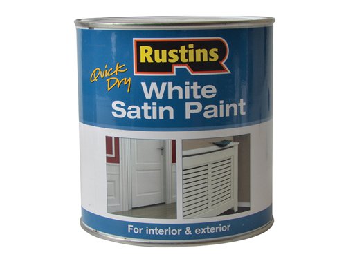 Rustins Quick Dry White Satin Paint 1 Litre
