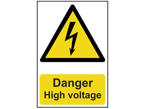 SCA0761 Scan Danger High Voltage - PVC Sign 200 x 300mm
