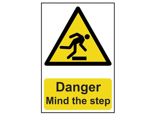 SCA1105 Scan Danger Mind The Step - PVC Sign 200 x 300mm