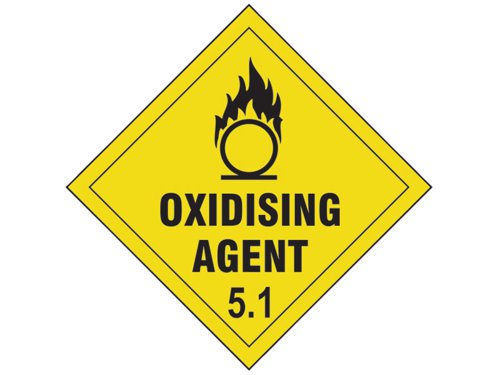 SCA Oxidising Agent 5.1 - Self Adhesive Vinyl Sign 100 x 100mm