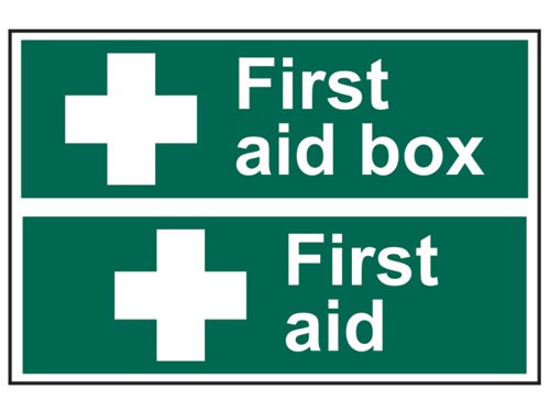 SCA First Aid Box / First Aid - PVC Signs 300 x 100mm