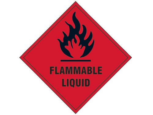 SCA1850S Scan Flammable Liquid - Self Adhesive Vinyl Sign 100 x 100mm