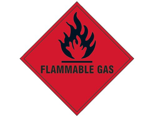 SCA1852S Scan Flammable Gas - Self Adhesive Vinyl Sign 100 x 100mm