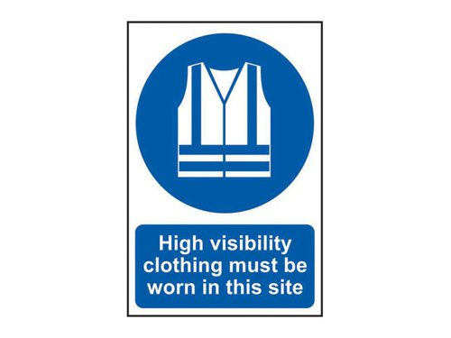 SCA4007 Scan High Visibility Jackets Must Be Worn In This Site - PVC Sign 200 x 300mm