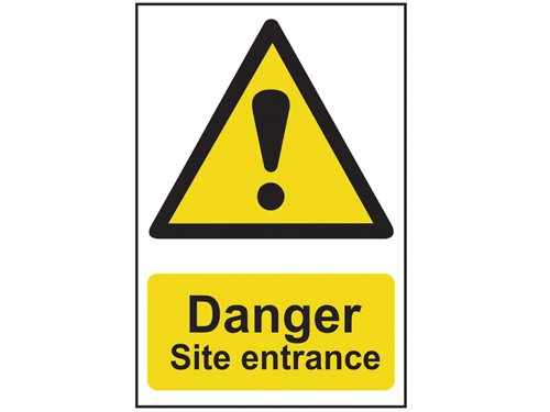 SCA4102 Scan Danger Site Entrance - PVC Sign 400 x 600mm
