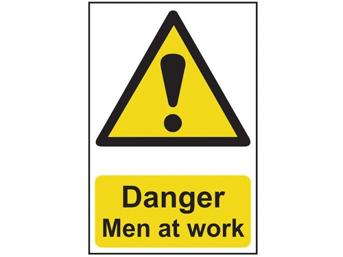 SCA4104 Scan Danger Men At Work - PVC Sign 400 x 600mm