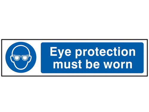 SCA5001 Scan Eye Protection Must Be Worn - PVC Sign 200 x 50mm