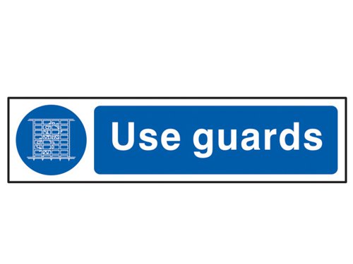 SCA5003 Scan Use Guards - PVC Sign 200 x 50mm