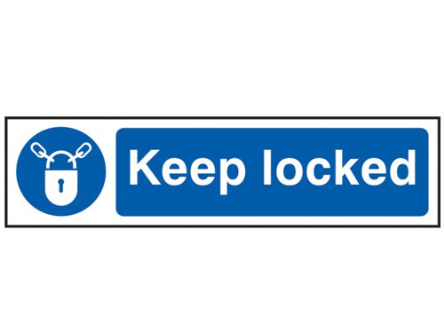 SCA5011 Scan Keep Locked - PVC Sign 200 x 50mm
