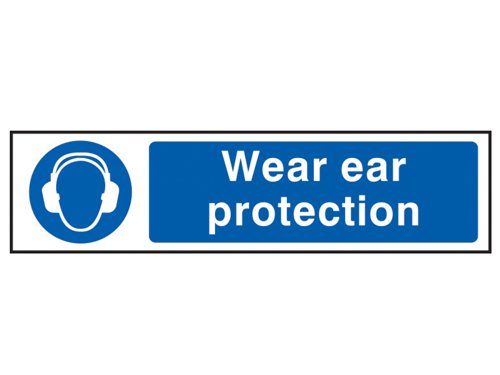 SCA5016 Scan Wear Ear Protection - PVC Sign 200 x 50mm