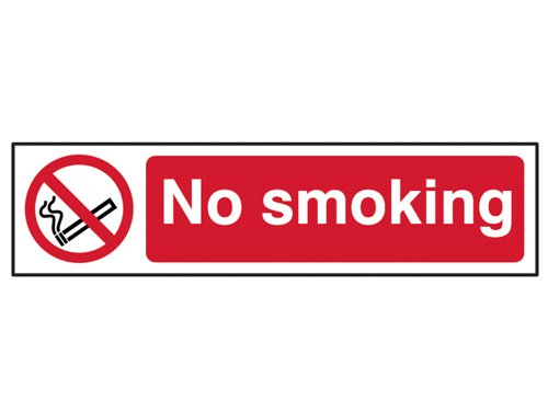 Scan No Smoking - PVC Sign 200 x 50mm
