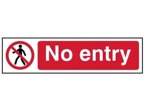 SCA5052 Scan No Entry - PVC Sign 200 x 50mm