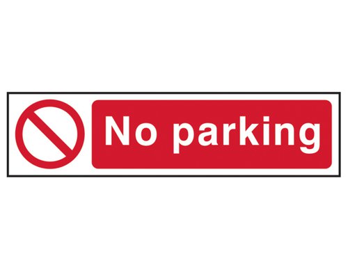 Scan No Parking - PVC Sign 200 x 50mm