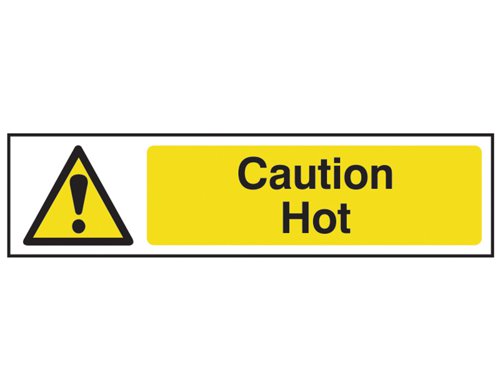 Scan Caution Hot - PVC Sign 200 x 50mm