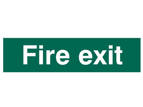 Scan Fire Exit Text Only - PVC Sign 200 x 50mm