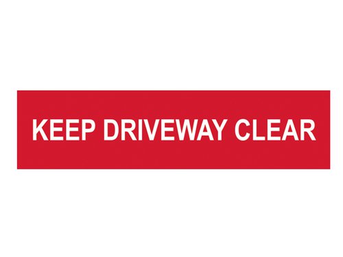 SCA5252 Scan Keep Driveway Clear - PVC Sign 200 x 50mm