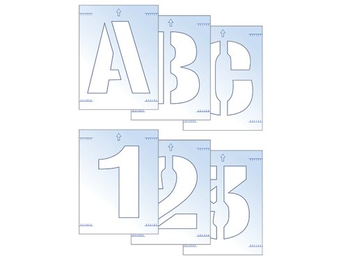 SCA Letter & Number Stencil Kit 25mm