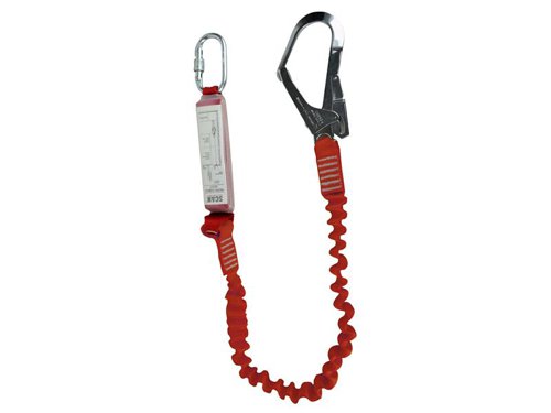 The Scan Fall Arrest Lanyard is a 1.8 metre Hook & Connect Lanyard. These are the connection between your harness and an anchor point. Made from 1.8m shock absorbing elasticated webbing, it has a 70mm gate opening lightweight scaffold hook, and an 18mm steel locking snap hook.Specification:Unextended Length: 1.8mExtended Safety Distance: 6.75m (minimum)Maximum User Weight: 100kgConforms to EN 355/354 standard.