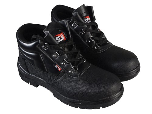 SCA 4 D-Ring Chukka Safety Boots Black UK 6 EUR 40