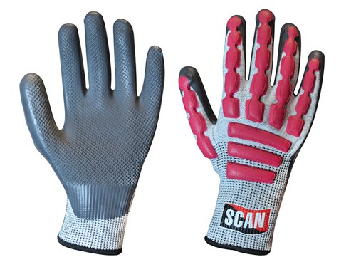 Scan Anti-Impact Latex Cut 5 Gloves - XXL (Size 11)