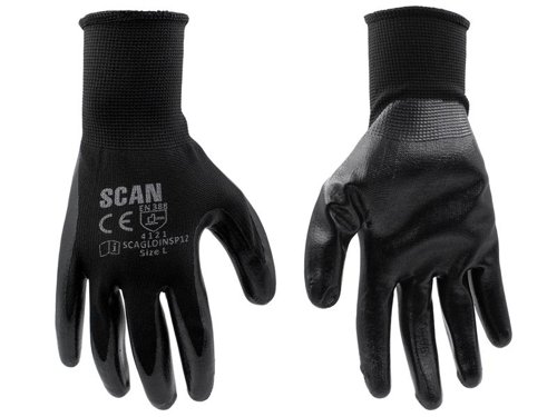 Scan Seamless Inspection Gloves - M (Size 8) (Pack 12)