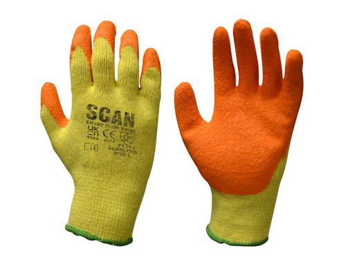 Scan Knitshell Latex Palm Gloves - L (Size 9)