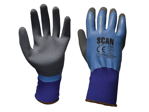 SCA Waterproof Latex Gloves - L (Size 9)