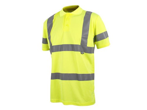 Scan Hi-Vis Polo Shirt Yellow - M (40in)