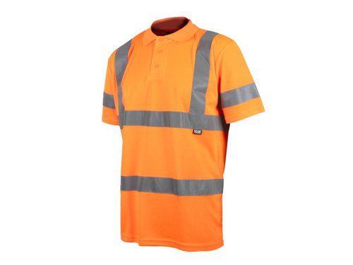 Scan Hi-Vis Polo Shirt Orange - XL (46in)