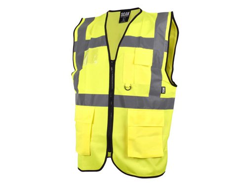 Scan Hi-Vis Utility Yellow Waistcoat - L (44in)