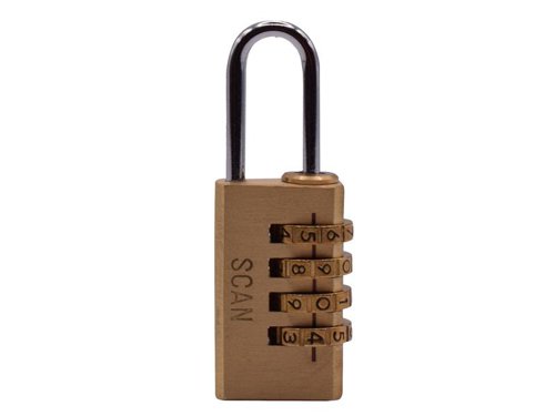 Scan Brass Combination Padlock 20mm