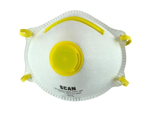 Scan Moulded Disposable Mask Valved FFP1 Protection (Box 10)