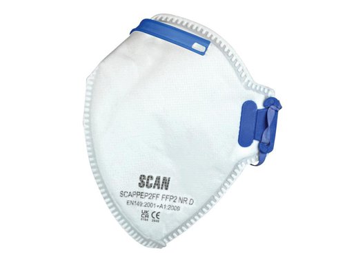 SCAPPEP2FFB Scan Fold Flat Disposable Mask FFP2 Protection (Pack 20)
