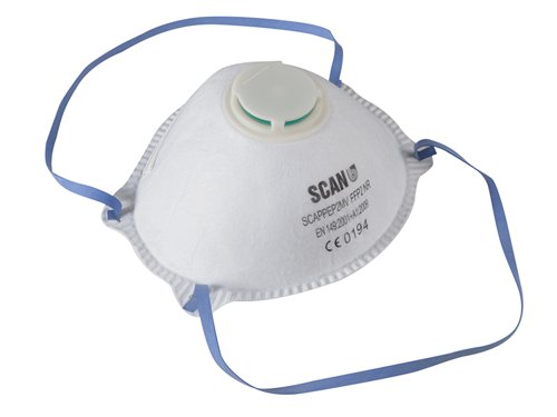 SCA Moulded Disposable Mask Valved FFP2 Protection (Pack 3)