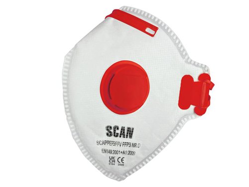 Scan Fold Flat Disposable Valved Disposable Mask FFP3 Protection (Pack 3)