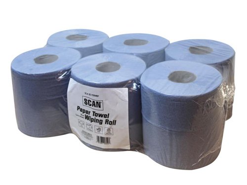 SCA Paper Towel Wiping Roll 2-Ply 176mm x 150m (Pack 6)