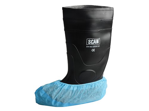 These Scan over-shoes are made from non-woven Chlorinated Polyethylene (CPE). They are ideal for protecting floors and carpets from dirt and maintaining hygiene. The CPE, deeply embossed sole increases the overshoes' durability, and their elasticated edges keep them held firmly on the shoe.One size fits all.Supplied as a pack quantity of 20 pairs.