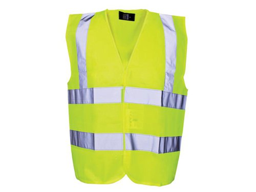 Scan Hi-Vis Yellow Waistcoat - Child 10-13 (35in)