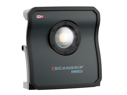 The SCANGRIP® NOVA CONNECT features the latest COB LED technology and a built-in dimmer function enables you to adjust the light output into five different levels. This feature saves time from manual operation and increases work efficiency on a daily basis. With the user-friendly Bluetooth® light control app, you can control up to four work lights through a mobile device.Extremely sturdy and waterproof (IP65). The design is elegant, with a carrying handle and a stand for flexible positioning and direct mounting on the SCANGRIP TRIPOD (SOLD SEPARATELY). As an extra feature, it has a built-in power bank with USB outlet to charge mobile devices. Comes as a Bare Unit. Can be powered by:-METABO/CAS Batteries 12V 4.0Ah - 18V 5.2Ah.-CONNECT POWER SUPPLY.-A 18V battery from a leading power tool brand, such as Milwaukee, DeWalt, Makita, etc., by using the SCANGRIP® CONNECT CONNECTOR.This SCANGRIP® NOVA 10 CONNECT LED Work Light features the latest COB LED technology and a built-in dimmer function enables you to adjust the light output into five different levels.This feature saves time from manual operation and increases work efficiency on a daily basis. With the user-friendly Bluetooth® light control app, you can control up to four work lights through a mobile device.Extremely sturdy and waterproof (IP65). The design is elegant, with a carrying handle and a stand for flexible positioning and direct mounting on the SCANGRIP TRIPOD (SOLD SEPARATELY). As an extra feature, it has a built-in power bank with USB outlet to charge mobile devices. Comes as a Bare Unit.Can be powered by:-METABO/CAS Batteries 12V 4.0Ah - 18V 5.2Ah.-CONNECT POWER SUPPLY.-A 18V battery from a leading power tool brand, such as Milwaukee, DeWalt, Makita, etc., by using the SCANGRIP® CONNECT CONNECTOR.Specifications:Luminous Flux, Max./Min.: 10,000/1000 Lumens.Illuminance, Max.Min. (@0,5m): 16,000/1,600 Lux.Illuminance Distance: 0.50m.Beam Angle: 110°.Dimensions: 304 x 292 x 131mm.Weight: 3.72kg.