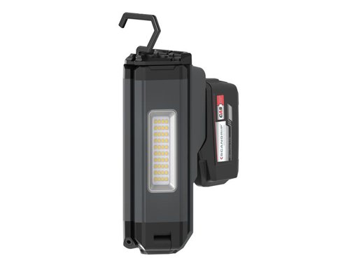 The SCANGRIP® TOWER COMPACT CONNECT Light provides extremely high lumen output, up to as much as 2500 lumens, and can be positioned directly on the tripod without any bracket or extra devices. This means it can be dismounted as easily and positioned directly on the surface using the battery base as stand or positioned by the built-in hook.Featuring 360° flexible and turnable lamp heads TOWER COMPACT CONNECT provides powerful illumination from any lighting angle you need for the job. Both lamp heads have dual axis rotation which means the lamp heads can be rotated in all directions independent of each other providing completely flexible positioning of the light source. This provides perfect lighting condition for painting and installation work, for instance.Its tripod is extendable from 0.9m to 2m and offers complete flexibility to position the work light into the required height. The QUICK RELEASE function makes it fast to set up and fold again when the job is done. In folded position, it is very compact and designed for one-hand transport.The ideal work lamp for the craftsman who often changes workplace and needs to set up quickly and easily move on to the next job. The sturdy, slim design, and low weight of only 2.7 kg makes it tailored to bring around in the back of the car and convenient to carry around from one job to the other.Comes as a Bare Unit.Can be powered by:-METABO/CAS Batteries 12V 4.0Ah - 18V 5.2Ah.-CONNECT POWER SUPPLY.-A 18V battery from a leading power tool brand, such as Milwaukee, DeWalt, Makita, etc., by using the SCANGRIP® CONNECT CONNECTOR.Specifications:Luminous Flux, Max./Min.: 2,500/1250 Lumens.Illuminance, Max.Min. (@0,5m): 1,800/900 Lux.Illuminance Distance: 0.50m.Beam Angle: 180°.Max. Height: 2m (fully extended).Weight: 2.74kg.