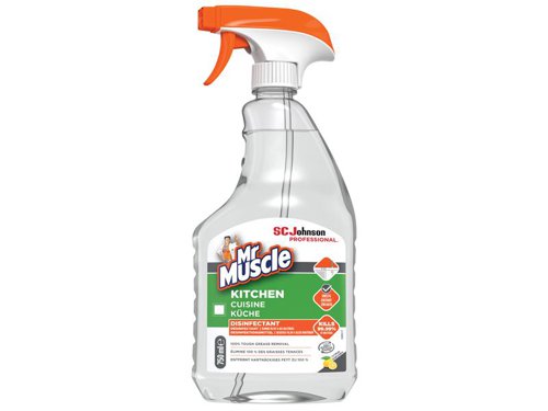 The SC Johnson Professional Mr Muscle® Kitchen Cleaner kills 99.99% of germs. Formulated to easily tackle tough kitchen grease and grime found in busy workplace kitchens.Use biocides safely. Always read the product label and instructions before use.