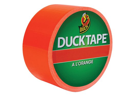 Duck Tape® Colours is a range of brightly coloured and patterned tapes, which are excellent for crafting and imaginative projects. The tapes have the same quality as Original Duck Tape®, providing high-performance strength and adhesion. The tapes are waterproof too, although not suitable for total immersion in water.The tapes can be cut with scissors or torn by hand.Available in many colours and designs.This Duck Tape® Colours & Patterns comes in the following:Colour/Pattern: Neon OrangeWidth: 48mmLength: 13.7m