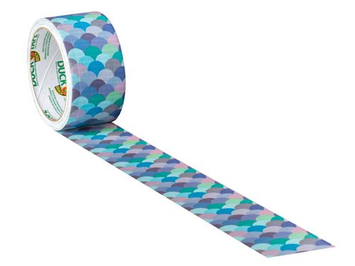 Duck Tape® Colours is a range of brightly coloured and patterned tapes, which are excellent for crafting and imaginative projects. The tapes have the same quality as Original Duck Tape®, providing high-performance strength and adhesion. The tapes are waterproof too, although not suitable for total immersion in water.The tapes can be cut with scissors or torn by hand.Available in many colours and designs.This Duck Tape® Colours & Patterns comes in the following:Colour/Pattern: MermaidWidth: 48mmLength: 9.1m