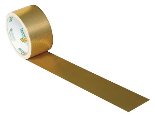 Duck Tape® Colours is a range of brightly coloured and patterned tapes, which are excellent for crafting and imaginative projects. The tapes have the same quality as Original Duck Tape®, providing high-performance strength and adhesion. The tapes are waterproof too, although not suitable for total immersion in water.The tapes can be cut with scissors or torn by hand.Available in many colours and designs.This Duck Tape® Colours & Patterns comes in the following:Colour/Pattern: GoldWidth: 48mmLength: 9.1m