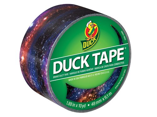 Duck Tape® Colours is a range of brightly coloured and patterned tapes, which are excellent for crafting and imaginative projects. The tapes have the same quality as Original Duck Tape®, providing high-performance strength and adhesion. The tapes are waterproof too, although not suitable for total immersion in water.The tapes can be cut with scissors or torn by hand.Available in many colours and designs.This Duck Tape® Colours & Patterns comes in the following:Colour/Pattern: GalaxyWidth: 48mmLength: 9.1m