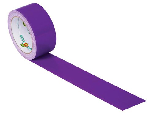 Duck Tape® Colours is a range of brightly coloured and patterned tapes, which are excellent for crafting and imaginative projects. The tapes have the same quality as Original Duck Tape®, providing high-performance strength and adhesion. The tapes are waterproof too, although not suitable for total immersion in water.The tapes can be cut with scissors or torn by hand.Available in many colours and designs.This Duck Tape® Colours & Patterns comes in the following:Colour/Pattern: PurpleWidth: 48mmLength: 18.2m