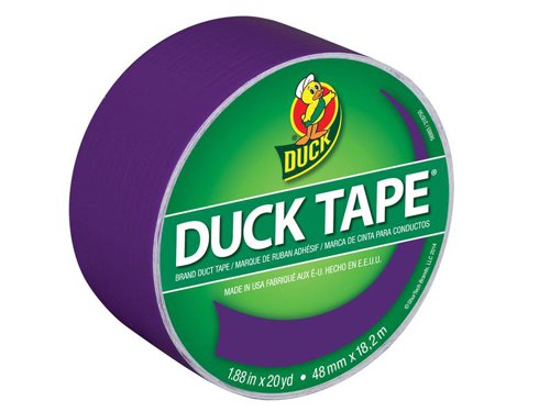 Duck Tape® Colours is a range of brightly coloured and patterned tapes, which are excellent for crafting and imaginative projects. The tapes have the same quality as Original Duck Tape®, providing high-performance strength and adhesion. The tapes are waterproof too, although not suitable for total immersion in water.The tapes can be cut with scissors or torn by hand.Available in many colours and designs.This Duck Tape® Colours & Patterns comes in the following:Colour/Pattern: PurpleWidth: 48mmLength: 18.2m