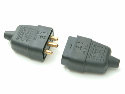 SMJRC3PBC SMJ Black Plug & Socket 10A 3-Pin