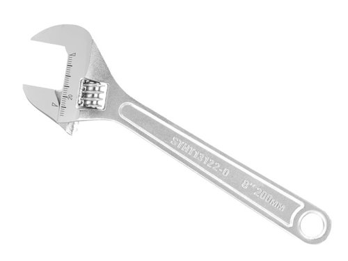 STANLEY® Metal Adjustable Wrench with parallel jaws placed at a 15° angle to provide a firm grip and good reach. The jaws feature both metric and imperial scales. There is also a hanging hole that can be used for securing the tool to a lanyard, ideal when working at height.This STANLEY® Metal Adjustable Wrench has the following specification:Length: 200mm (8in)Capacity: 29mm