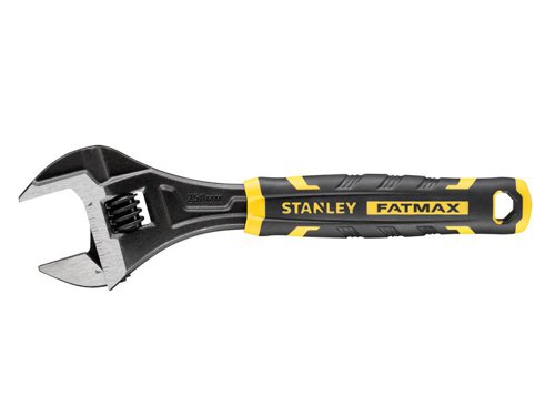 The Stanley FatMax® Quick Adjustable Wrench has a black phosphate finish for maximum strength and durability. Its thin/wide jaws offer greater accessibility when working in tight spaces. They also have a 15° offset angle to provide a firm grip and the best reach. Metric and imperial scales for fast and accurate settings.Fitted with bi-material grips for increased comfort and control. The handles also feature a hanging hole for securing the tool to a lanyard.1 x Stanley FatMax® Quick Adjustable Wrench 250mm (10in)
